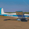 Cessna 182 Airplane White And Blue Diamond Painting