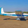 Cessna 182 Airplane White And Blue Diamond Painting