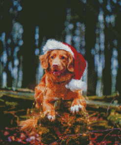 Christmas Dog Diamond Painting