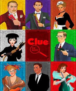 Clue Movie Illustration Poster Diamond Painting