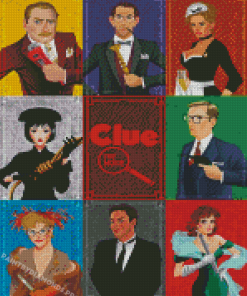 Clue Movie Illustration Poster Diamond Painting