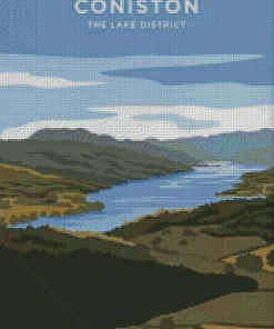 Coniston Water Lake District Poster Diamond Painting