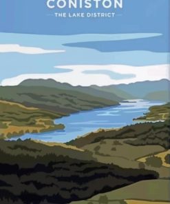 Coniston Water Lake District Poster Diamond Painting