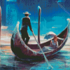 Couple In A Boat Diamond Painting