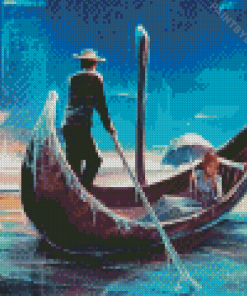 Couple In A Boat Diamond Painting