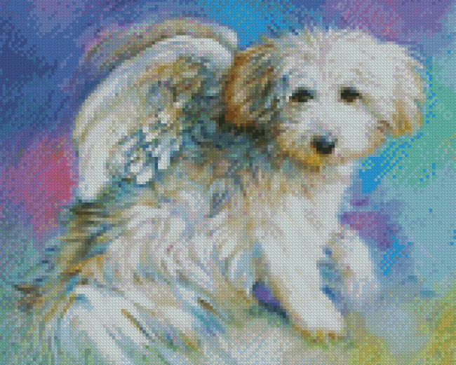 Cute Dog Angel Diamond Painting