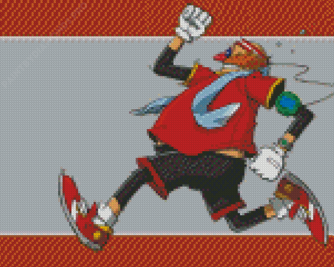 Doctor Eggman Running Art Diamond Painting