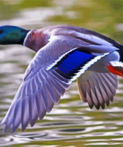 Duck Flying Diamond Painting