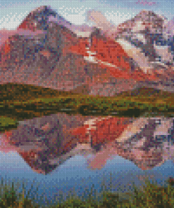 Eiger Sunset Reflection Diamond Painting