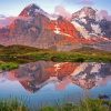 Eiger Sunset Reflection Diamond Painting