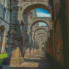 England Monastery Fountains Abbey Diamond Painting