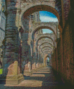 England Monastery Fountains Abbey Diamond Painting