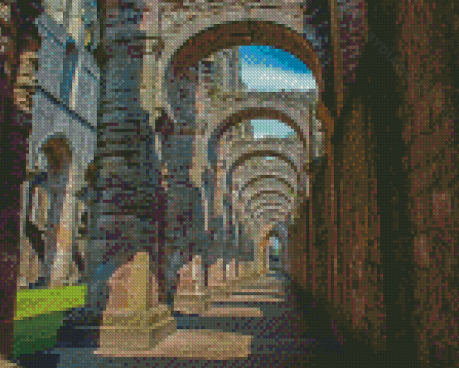 England Monastery Fountains Abbey Diamond Painting