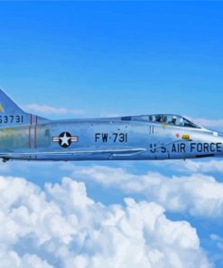 F100 Super Sabre Jet Diamond Painting