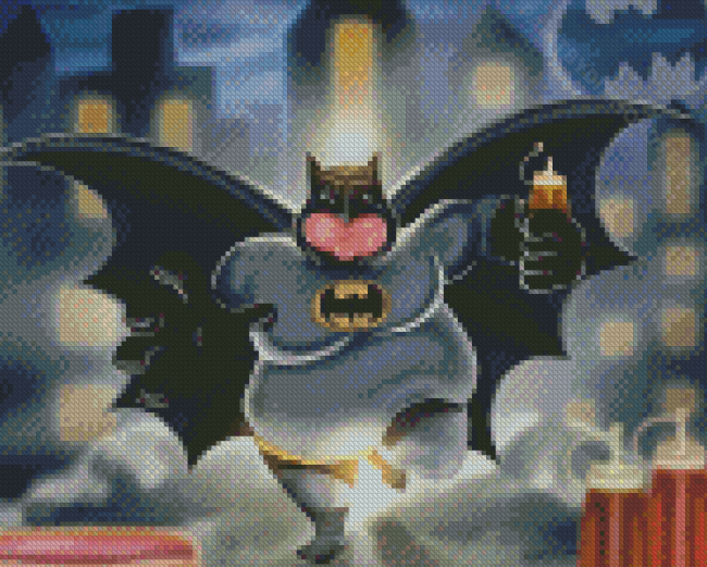 Fat Batman Hero Diamond Painting