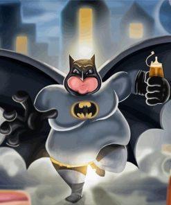 Fat Batman Hero Diamond Painting