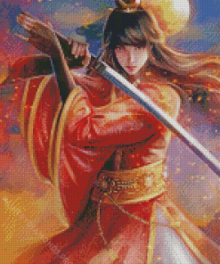 Fire Lady Anime Diamond Painting