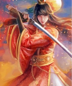 Fire Lady Anime Diamond Painting