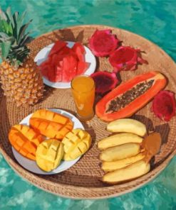 Floating Fruits In Pool Diamond Painting