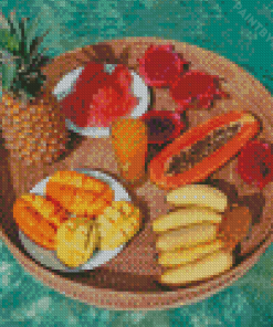 Floating Fruits In Pool Diamond Painting