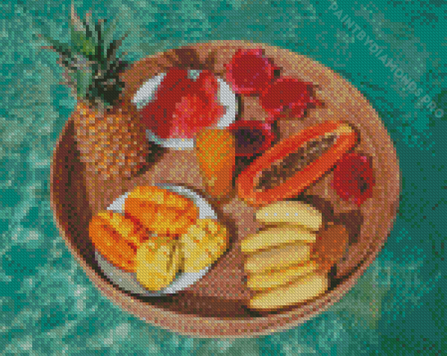 Floating Fruits In Pool Diamond Painting