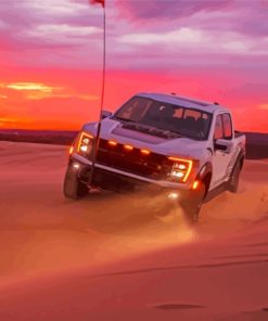 Ford Raptor In Desert Diamond Painting