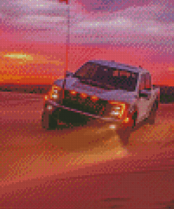 Ford Raptor In Desert Diamond Painting