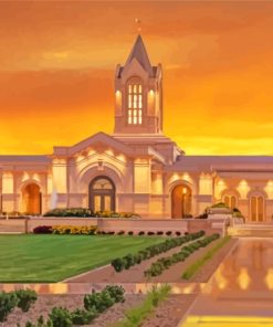 Fort Collins Colorado Temple Sunset Diamond Painting