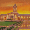 Fort Collins Colorado Temple Sunset Diamond Painting