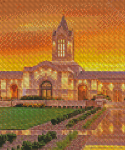 Fort Collins Colorado Temple Sunset Diamond Painting