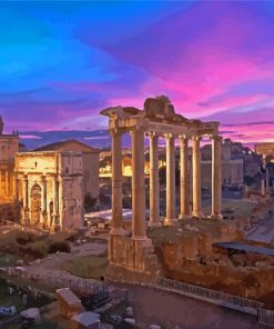 Forum Rome Museum At Sunset Diamond Painting