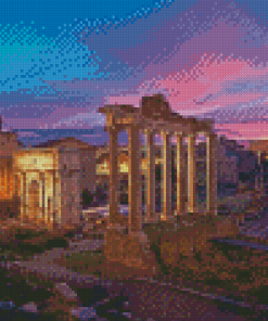 Forum Rome Museum At Sunset Diamond Painting