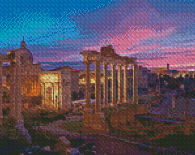 Forum Rome Museum At Sunset Diamond Painting