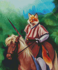 Fox And Horse Diamond Painting