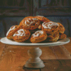 Fresh Baked Cinnamon Roll With Cream Diamond Painting