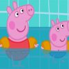 George Pig Swimming Diamond Painting