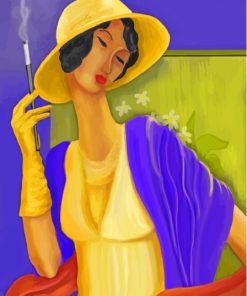 Girl In Yellow Hat Diamond Painting