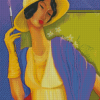 Girl In Yellow Hat Diamond Painting