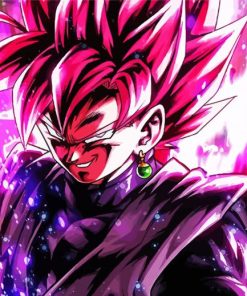 Goku Rose Black Diamond Painting