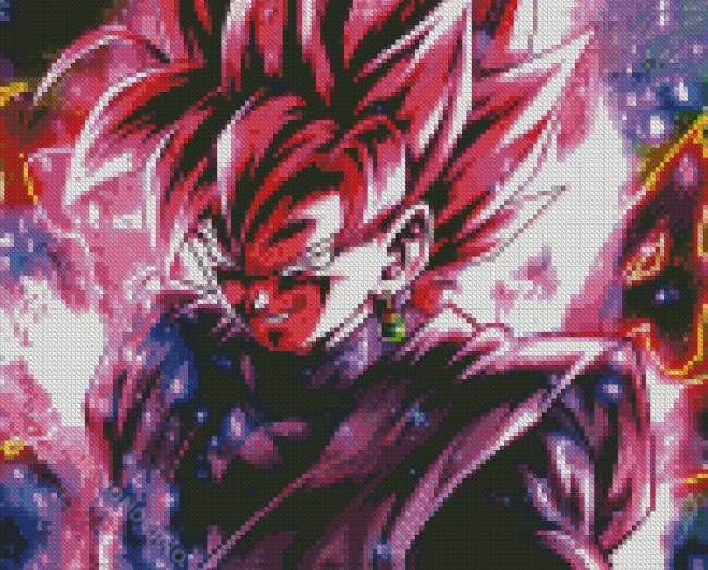 Goku Rose Black Diamond Painting