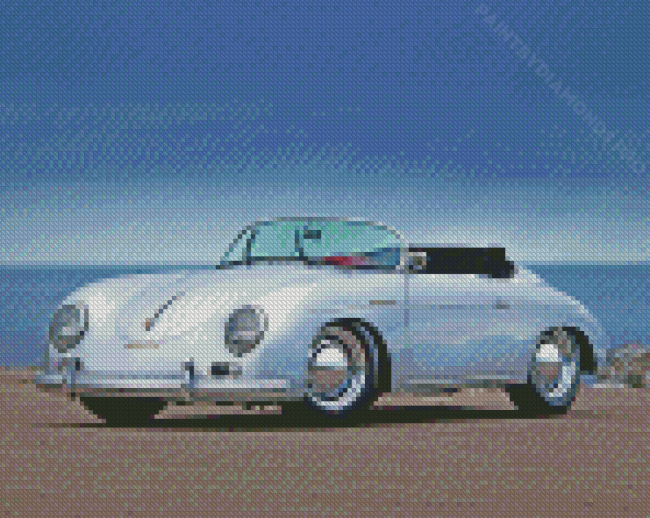 Grey Porsche 356 Car Diamond Painting