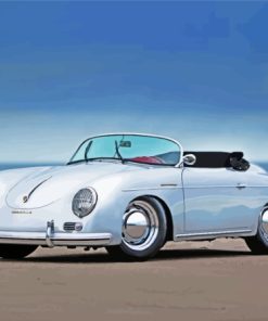 Grey Porsche 356 Car Diamond Painting