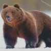 Happy Bear In Snow Diamond Painting