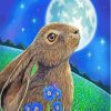 Hare Moon Gazing Diamond Painting