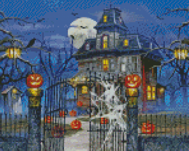 Haunted Property Art Diamond Painting