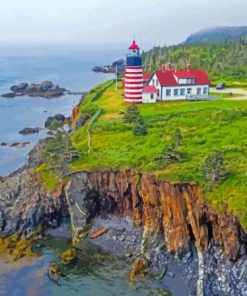 Head Lighthouse In Lubec Maine Diamond Painting