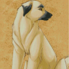 Illustration Anatolian Shepherd Dog Diamond Painting