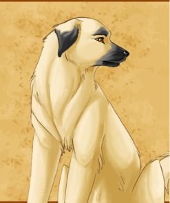 Illustration Anatolian Shepherd Dog Diamond Painting