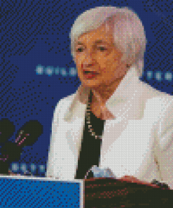 Janet Yellen US Secretary Of The Treasury Diamond Painting