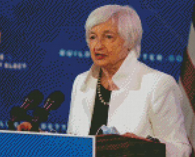 Janet Yellen US Secretary Of The Treasury Diamond Painting